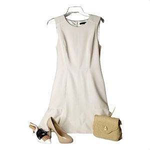 WHBM LWD Dress 8 Rayon Crepe Classic Sculpted Fit-Flare Trumpet Skirt Event